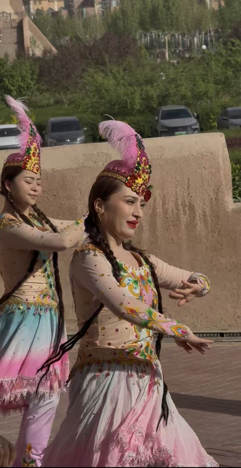 People perform during the gate opening ceremony of the ancient city of Kashi in northwest China's Xinjiang Uygur Autonomous Region on April 17, 2026. /CGTN