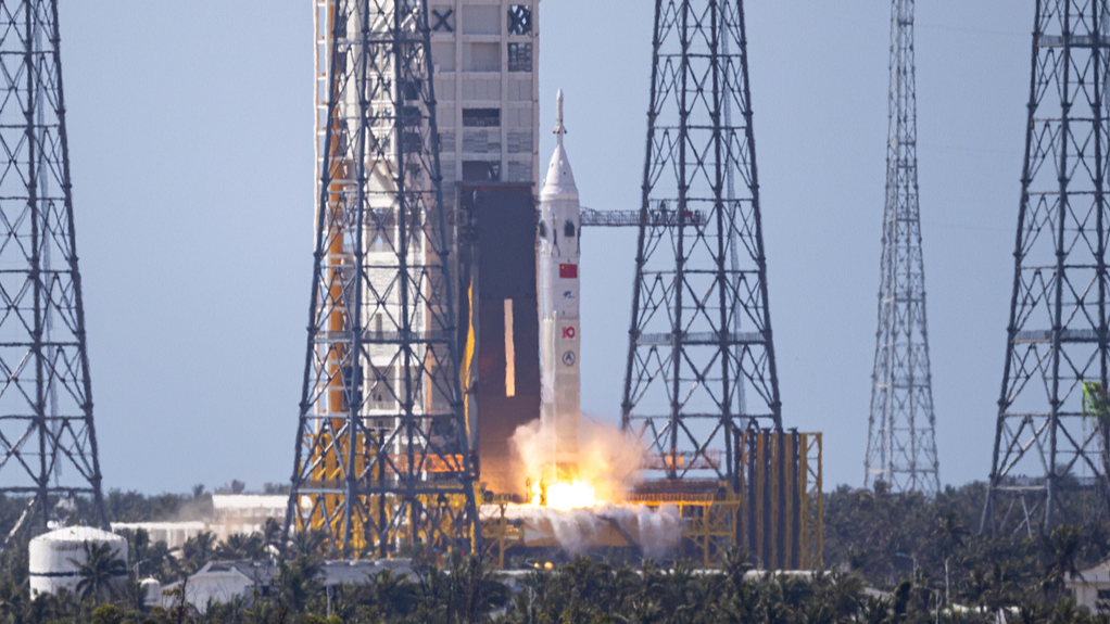 China conducts test involving the country's new-generation heavy-lift rocket and its next-generation manned spacecraft at Wenchang Space Launch Site, south China's Hainan Province, on February 11, 2026. /VCG
