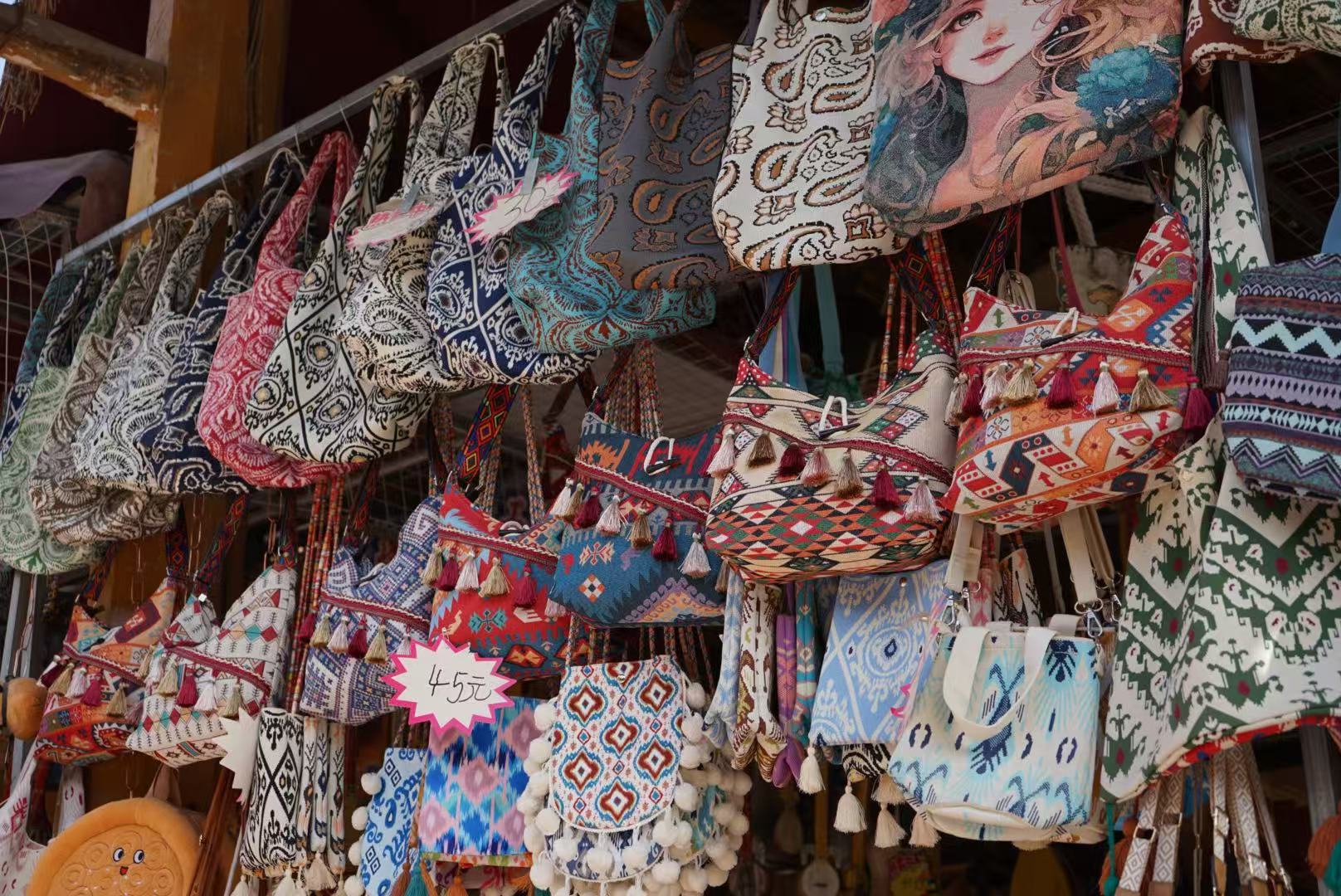 Intangible cultural items are seen at the ancient city of Kashi in northwest China's Xinjiang Uygur Autonomous Region on April 18, 2026. /CGTN