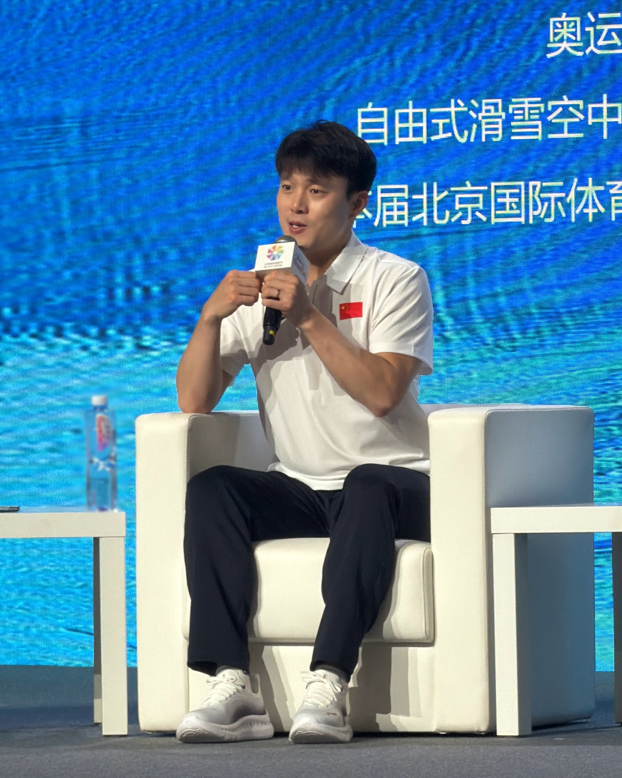 Qi Guangpu, a Chinese freestyle aerial skier who won gold at the 2022 Winter Olympics and an ambassador for BISFW. /CGTN