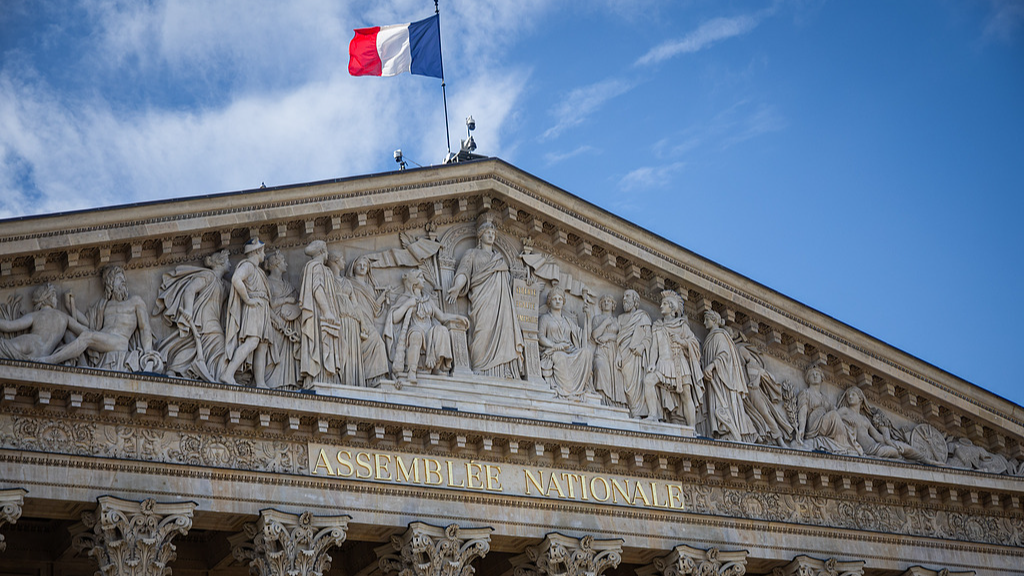 Exterior view of the National Assembly in Paris, France, September 8, 2025. /VCG