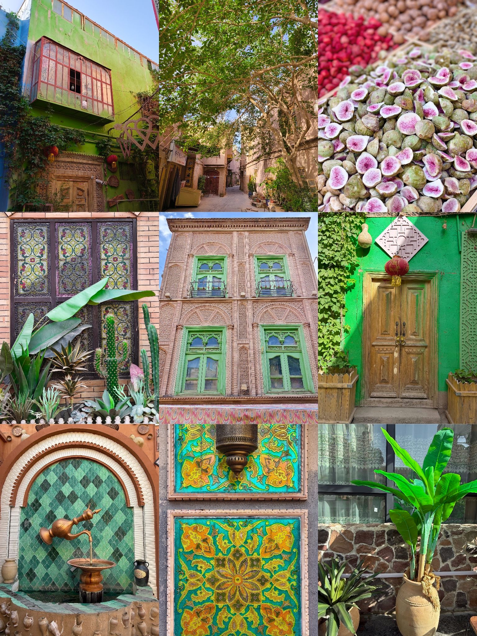 A mosaic shows the city view of Kashi in Xinjiang. /CGTN