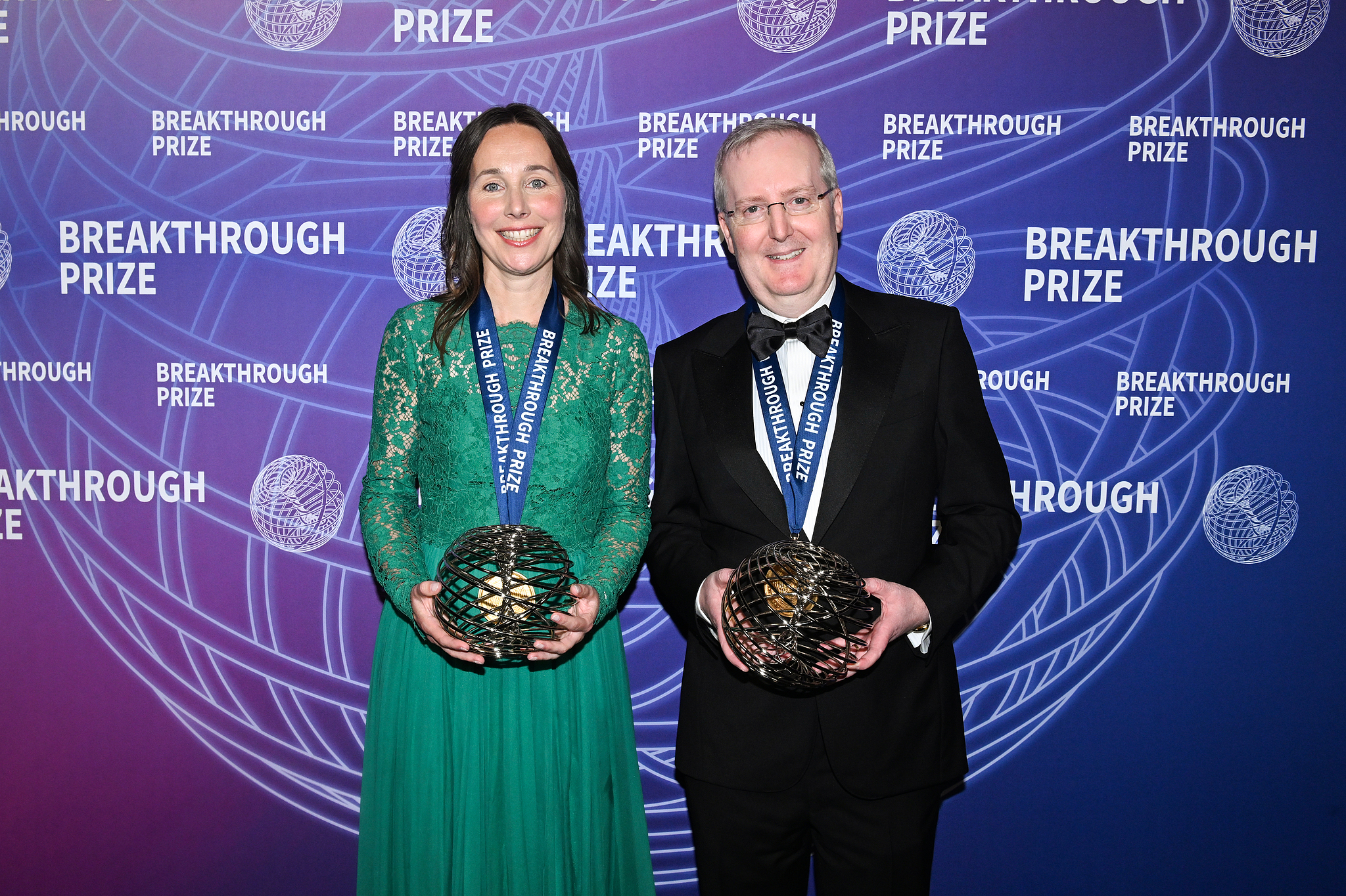 Rosa Rademakers (left) and Bryan Traynor attend the 2026 Breakthrough Prize Ceremony in Los Angeles, US, April 18, 2026. /VCG