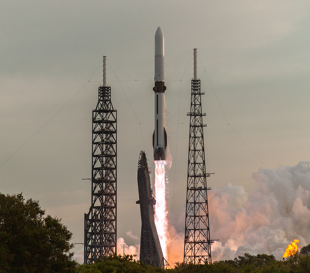 Blue Origin's New Glenn rocket lifts off from Cape Canaveral Space Force Base in the United States, April 19, 2026. /VCG