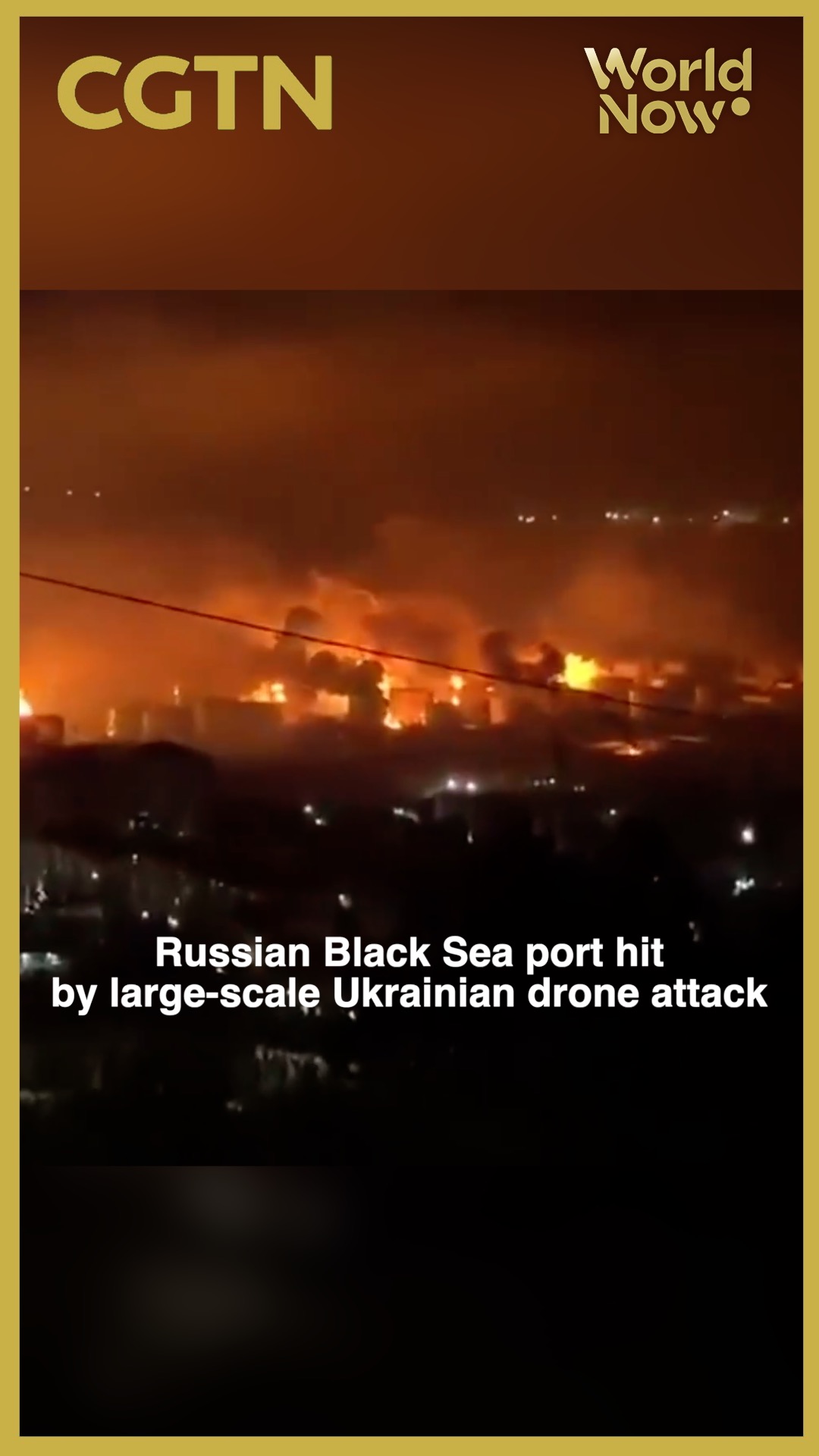 Russian Black Sea port hit by large-scale Ukrainian drone attack