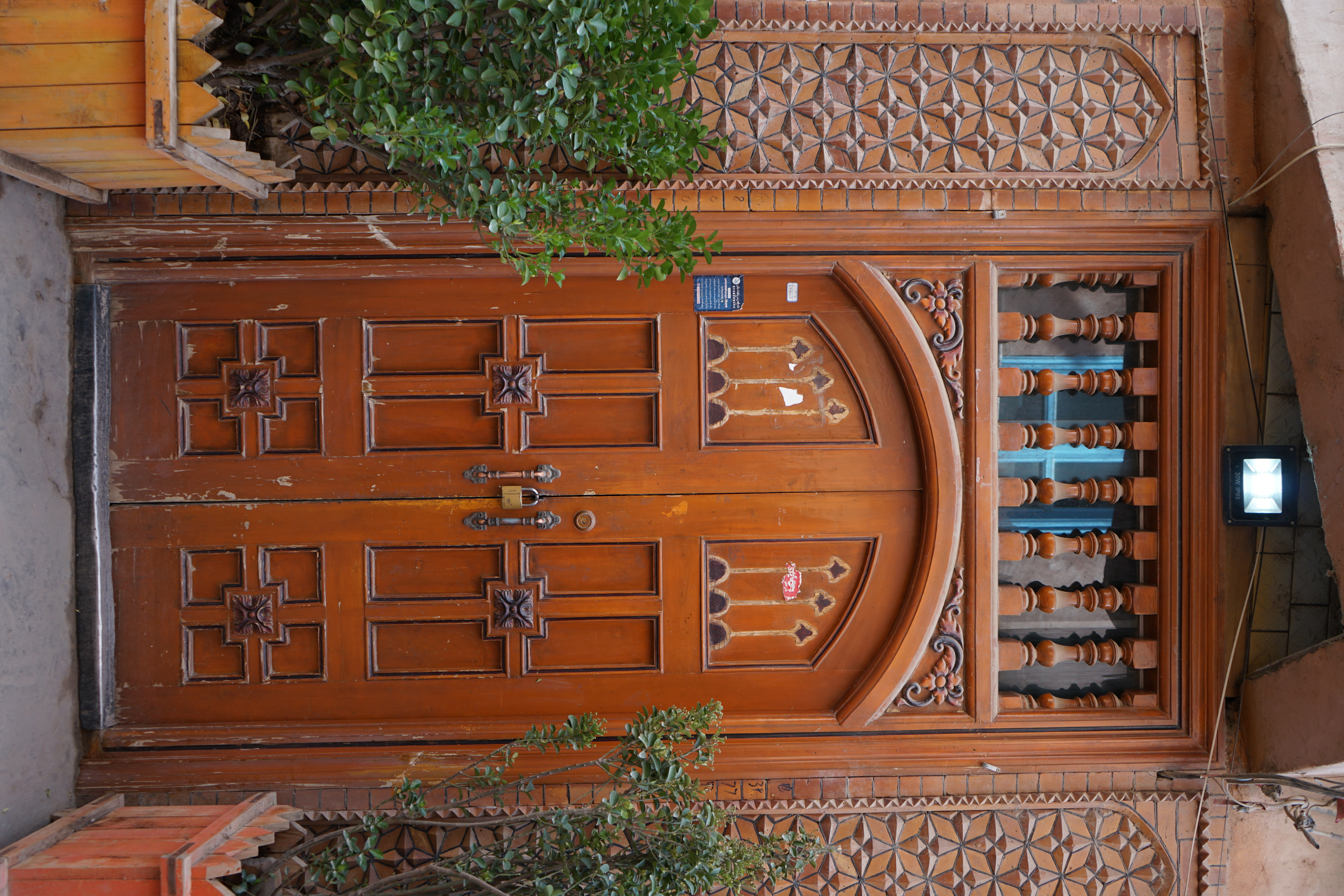 A door is pictured in northwest China's Xinjiang Uygur Autonomous Region on April 21, 2026. /CGTN