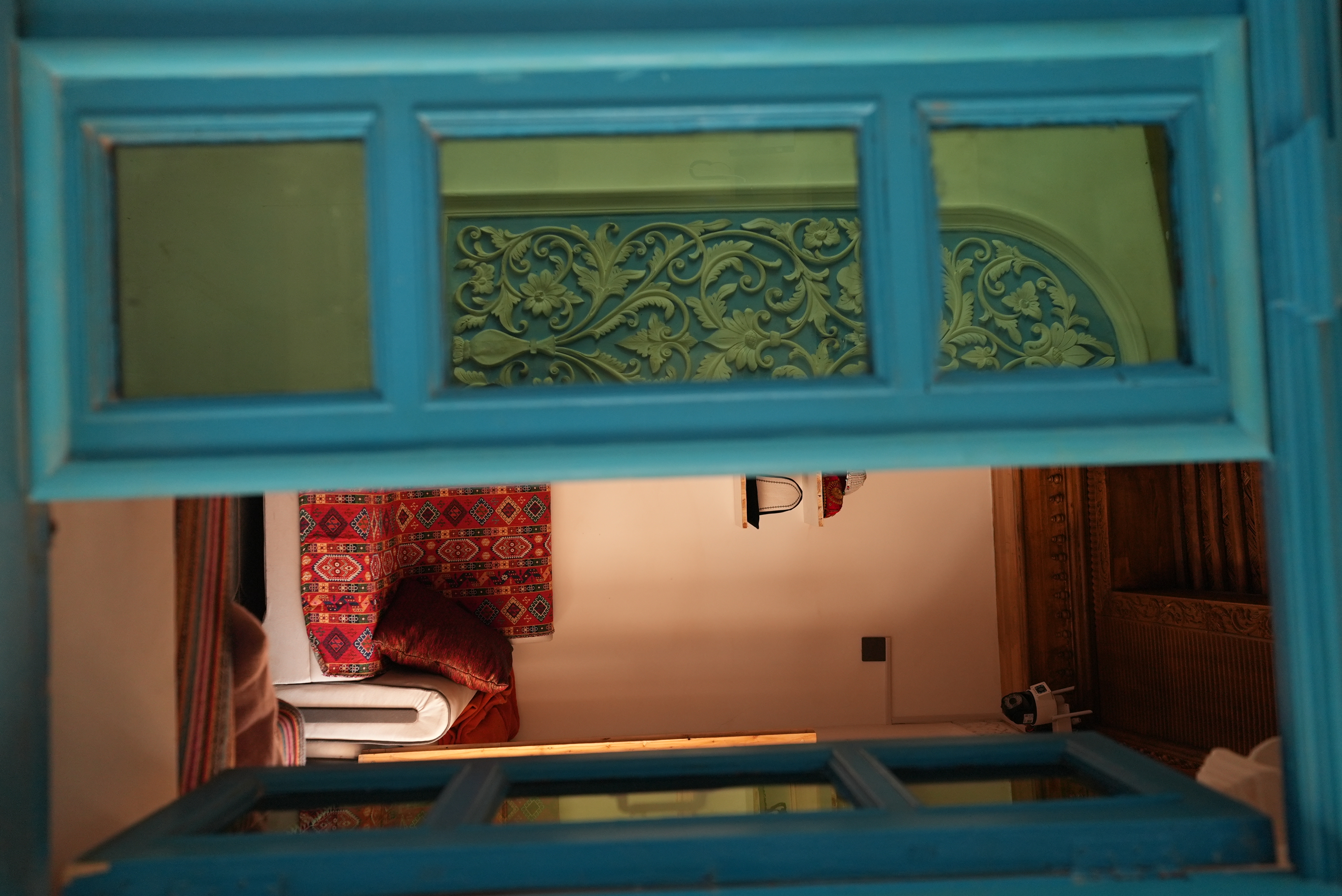 A door is pictured in northwest China's Xinjiang Uygur Autonomous Region on April 21, 2026. /CGTN