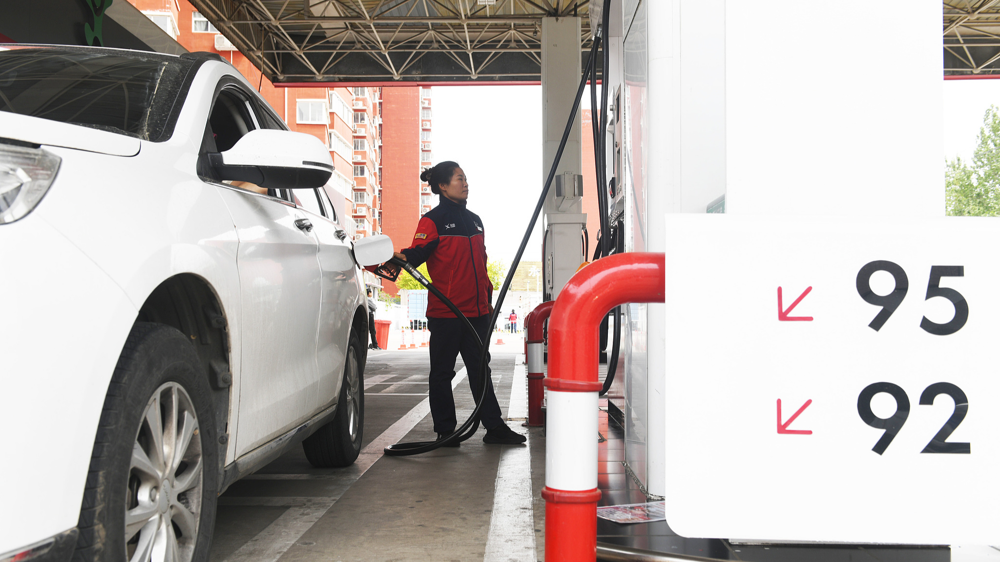 A gas station in Shijiazhuang, north China's Hebei Province, April 21, 2026. /VCG