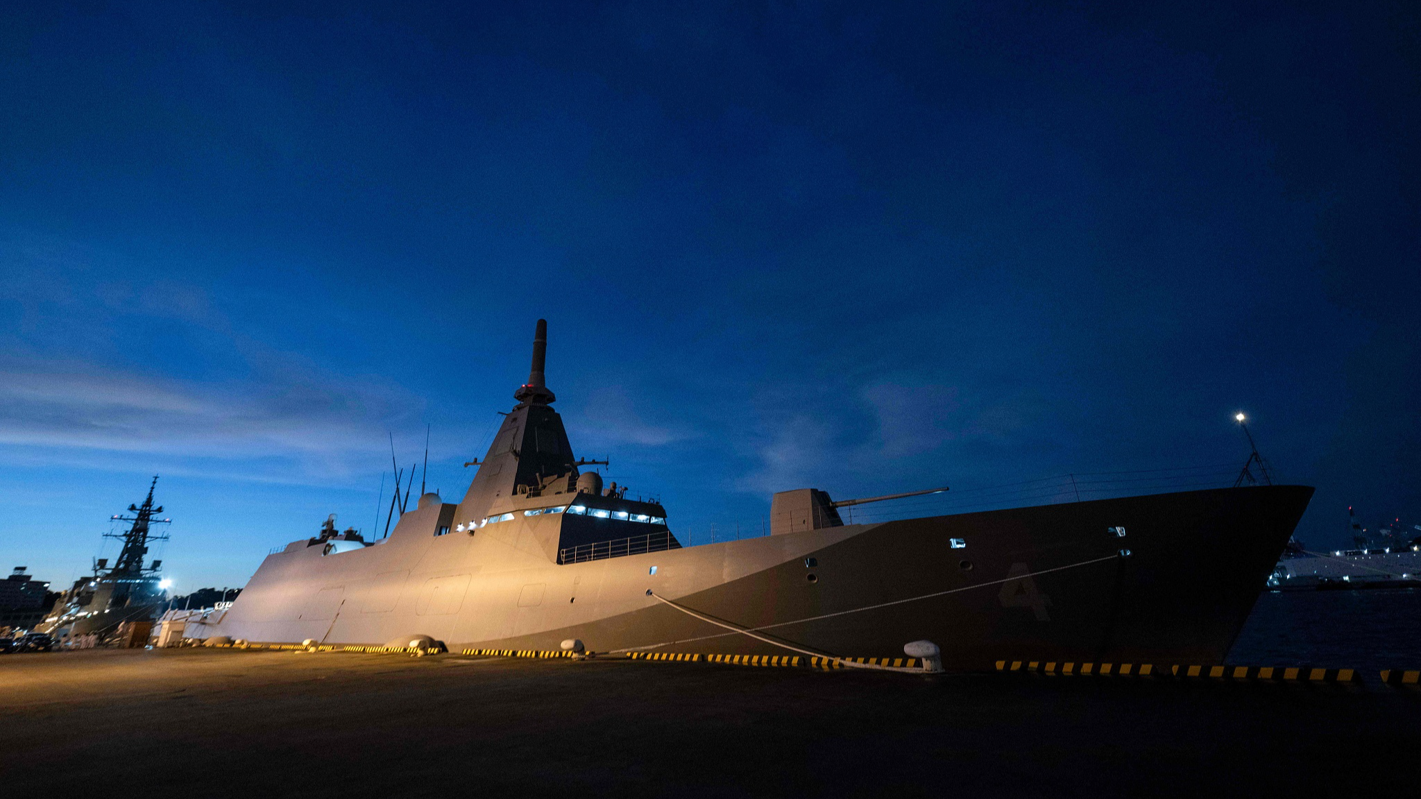 Japan Maritime Self-Defence Force (JMSDF) Mogami-class stealth frigate JS Mikuma is seen anchored at the JMSDF naval base in Yokosuka, Kanagawa Prefecture, Japan, September 5, 2025. /VCG