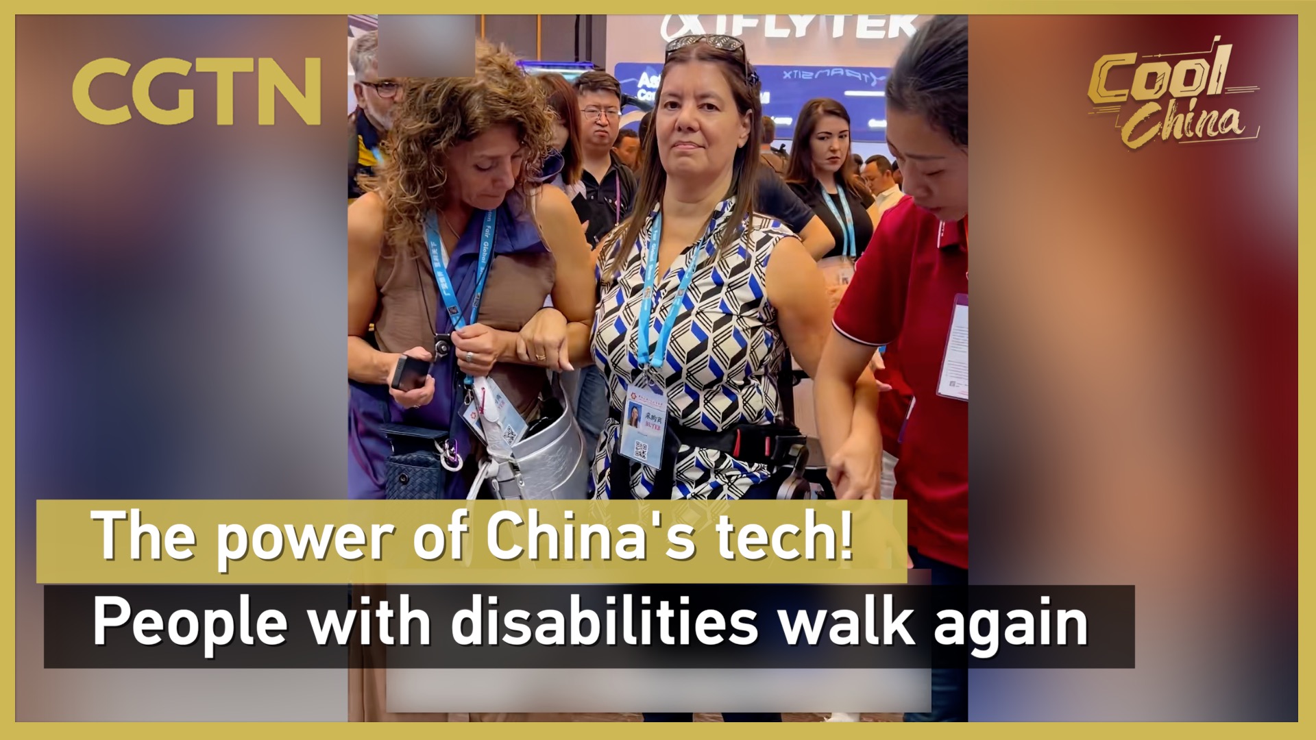The power of China's tech! People with disabilities walk again
