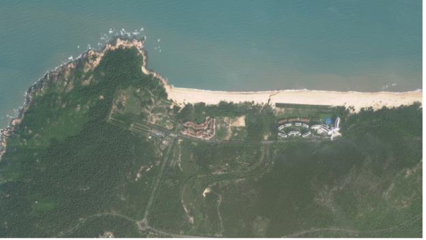 Satellite images of coastline in Changjiang County in south China's Hainan Province in 2024. /Ministry of Ecology and Environment
