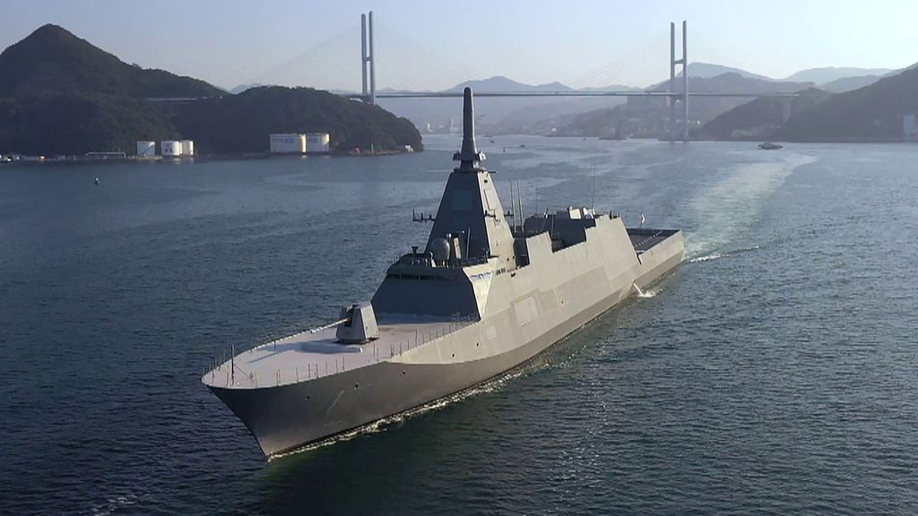 This undated photo shows the Japanese Maritime Self-Defence Force frigate JS Mogami (FFM-1) sailing in an undisclosed location. Australia will upgrade its navy with 11 Mogami-class frigates built by Japan's Mitsubishi Heavy Industries. /VCG