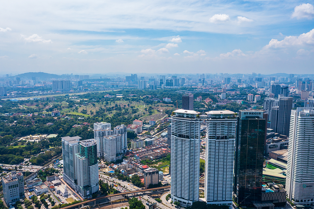 Buildings dot the skyline of downtown Kuala Lumpur, Malaysia, on February 7, 2026. /CFP