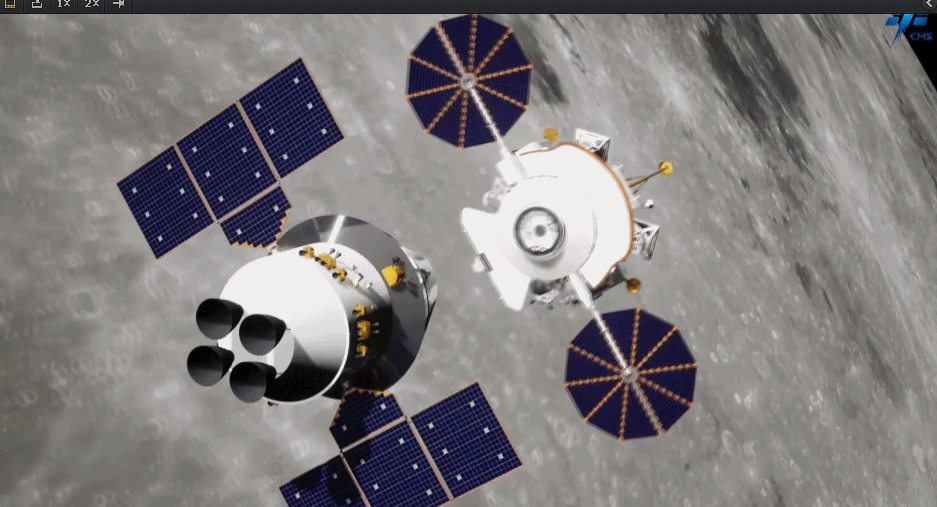 An animation shows China's lunar lander 