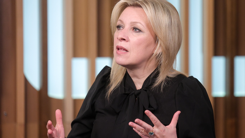 Maria Zakharova, Russian Foreign Ministry spokesperson, gives an interview to TASS Russian News Agency in Russia on April 17, 2026. /VCG