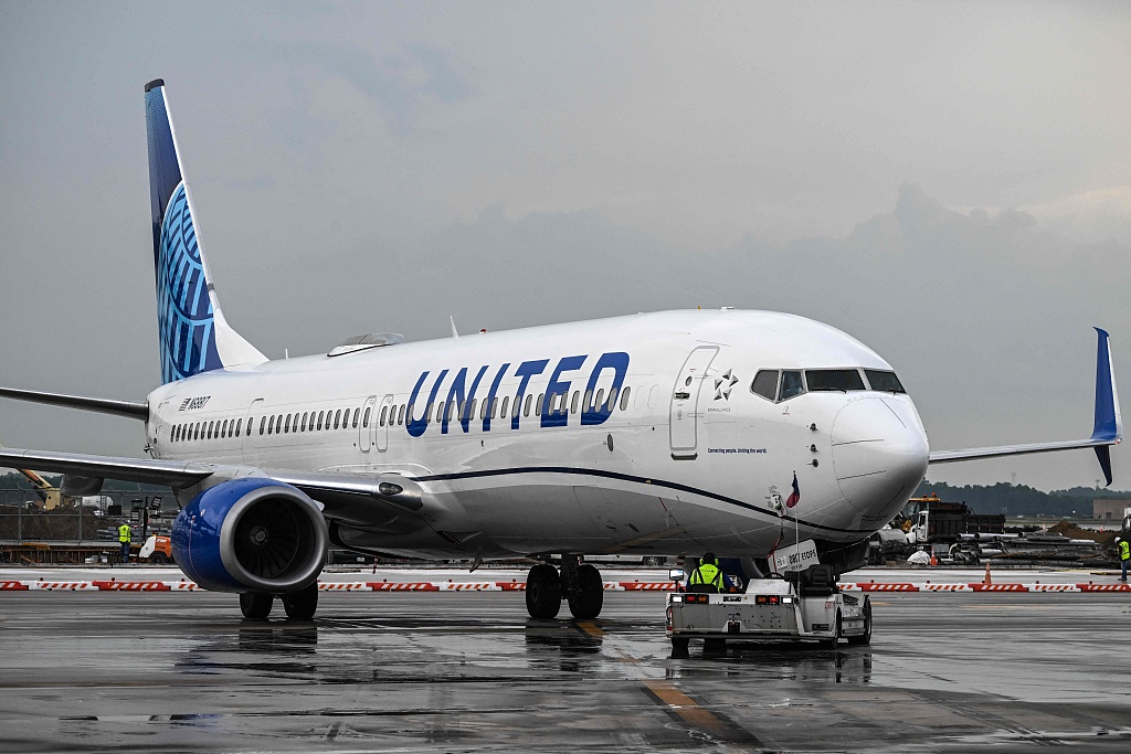 An United Airlines plane is seen at George Bush Intercontinental Airport in Houston, Texas, US, July 25, 2025. /VCG