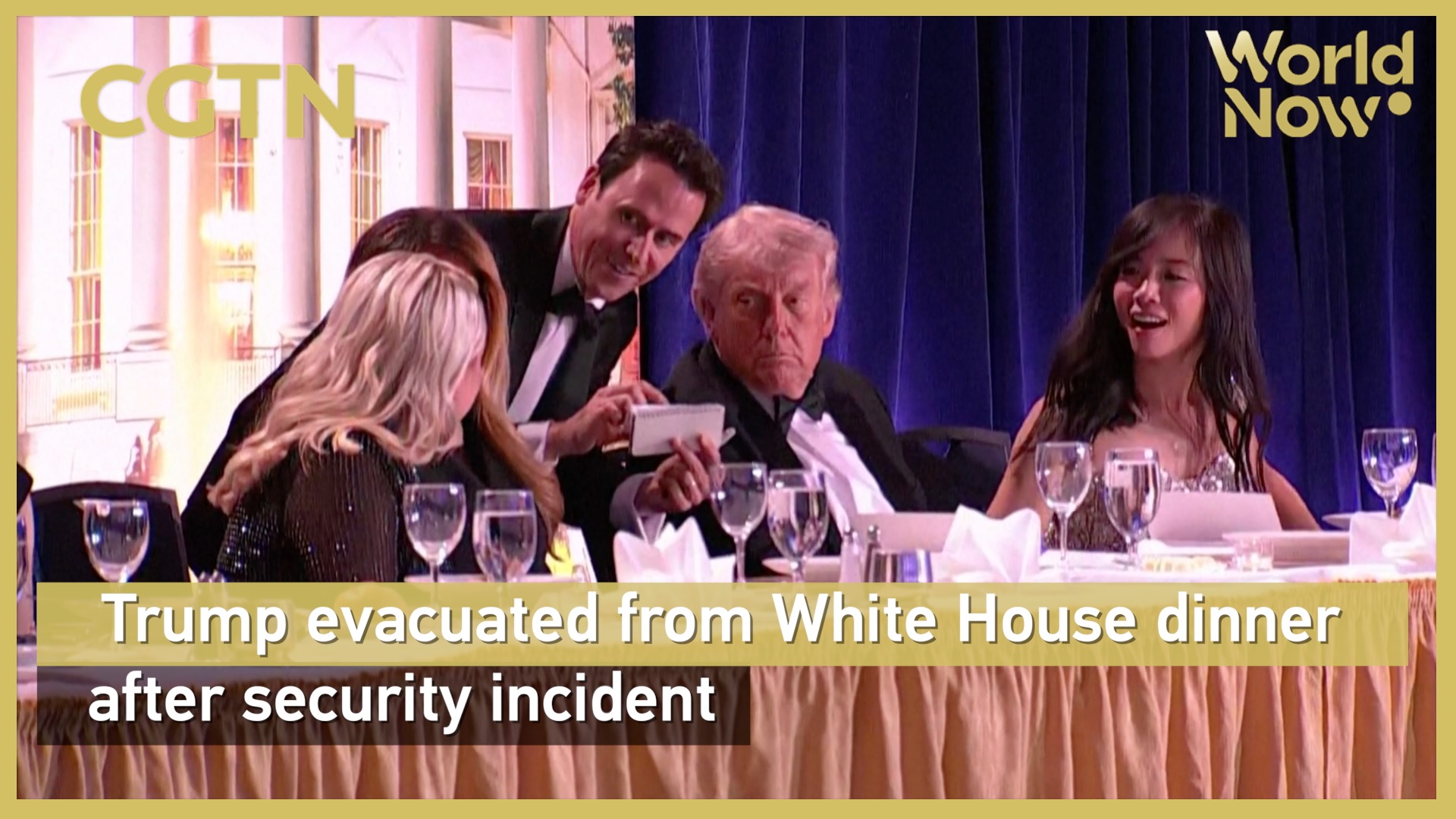 Trump evacuated from White House dinner after security incident