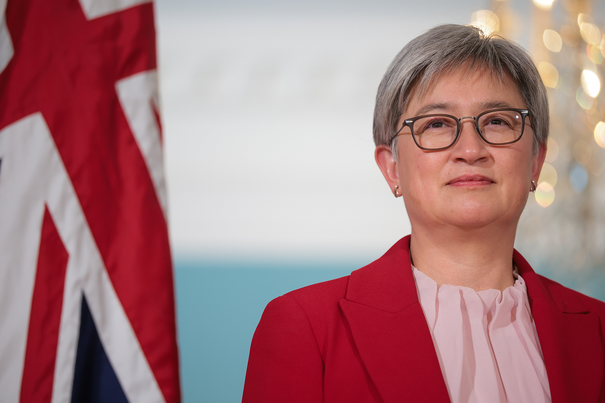 Australia's Minister for Foreign Affairs Penny Wong arrives at the US Department of State to meet with US officials in Washington, D.C., the United States, July 1, 2025. /VCG