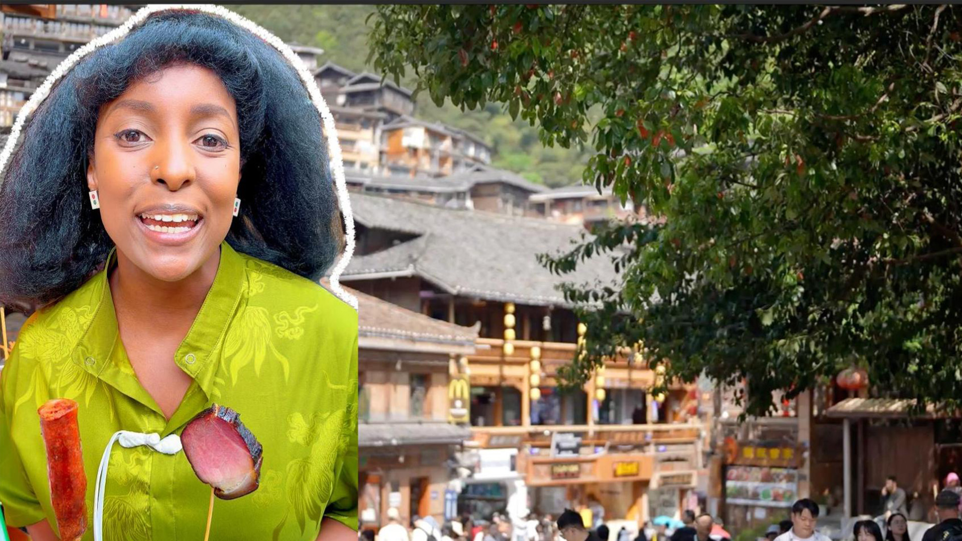 Guizhou flavors: Idah Waringa tastes Miao cured meats in Xijiang Village