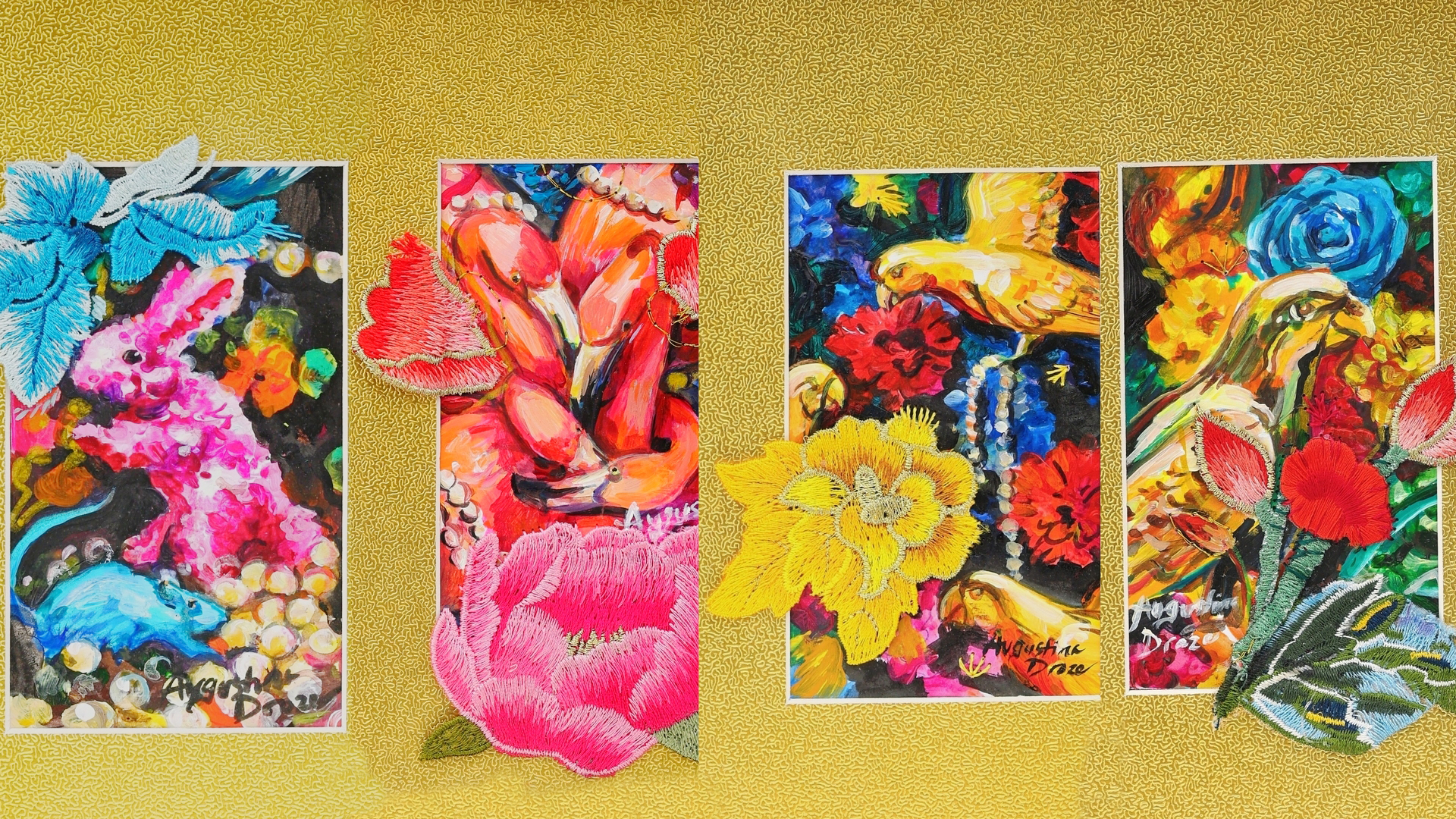 US artist fuses embroidery with contemporary art