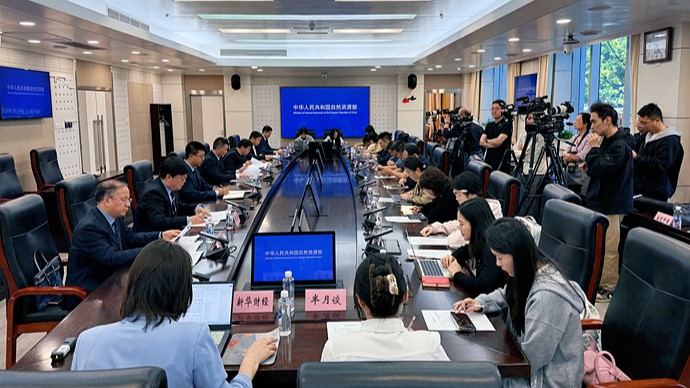 Officials from the Ministry of Natural Resources meet with journalists at a press conference, Beijing, China, April 29, 2026. Zhao Xinhao/MNR
