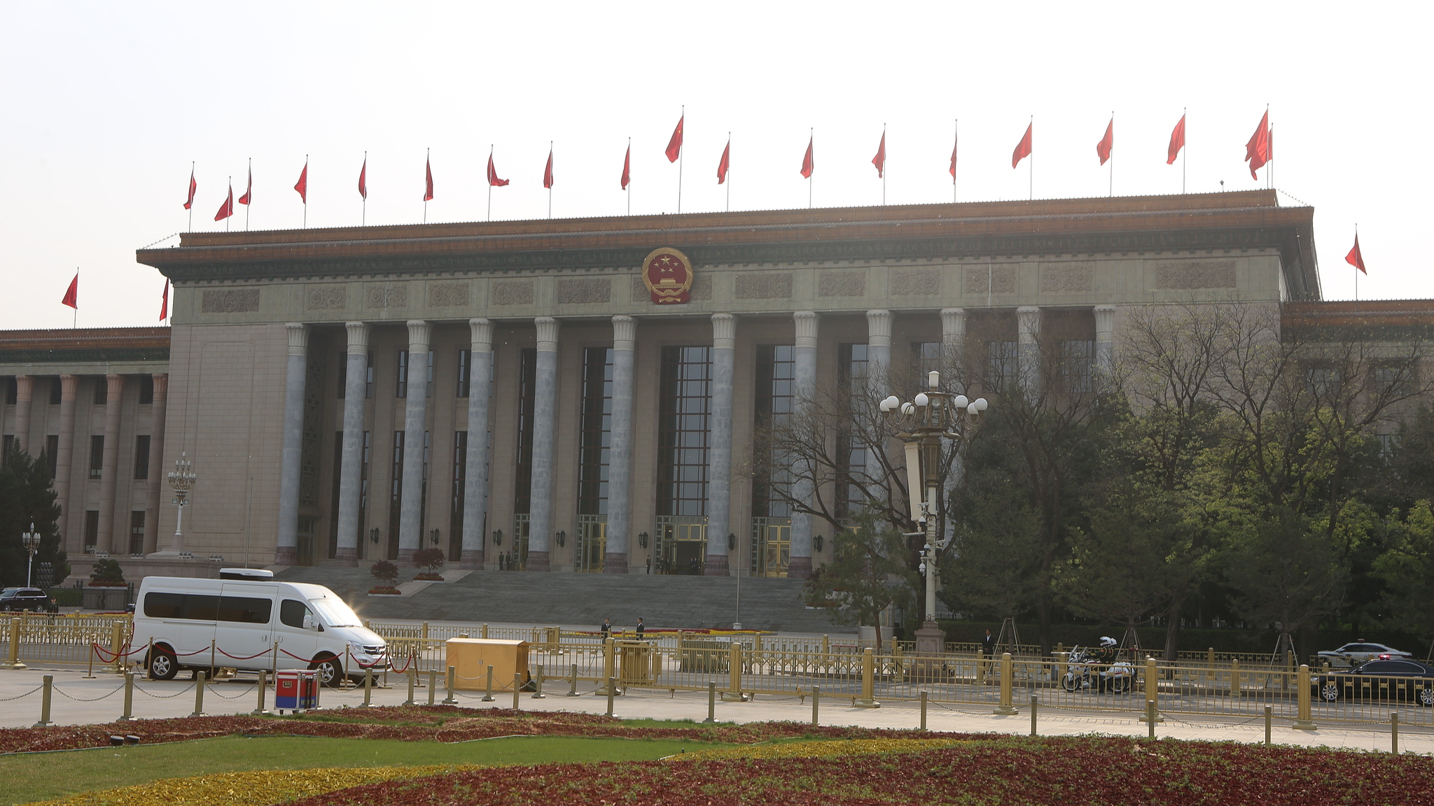 The Great Hall of the People in Beijing, April 14, 2026. /VCG