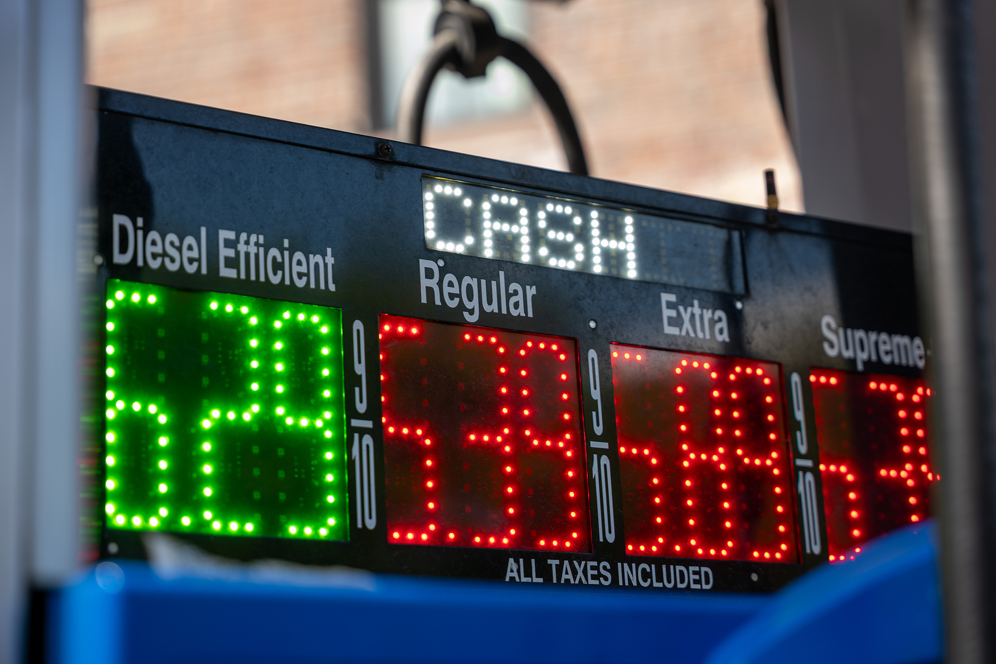 Fuel prices displayed at a gas station in Manhattan, New York City, on April 21, 2026. /VCG