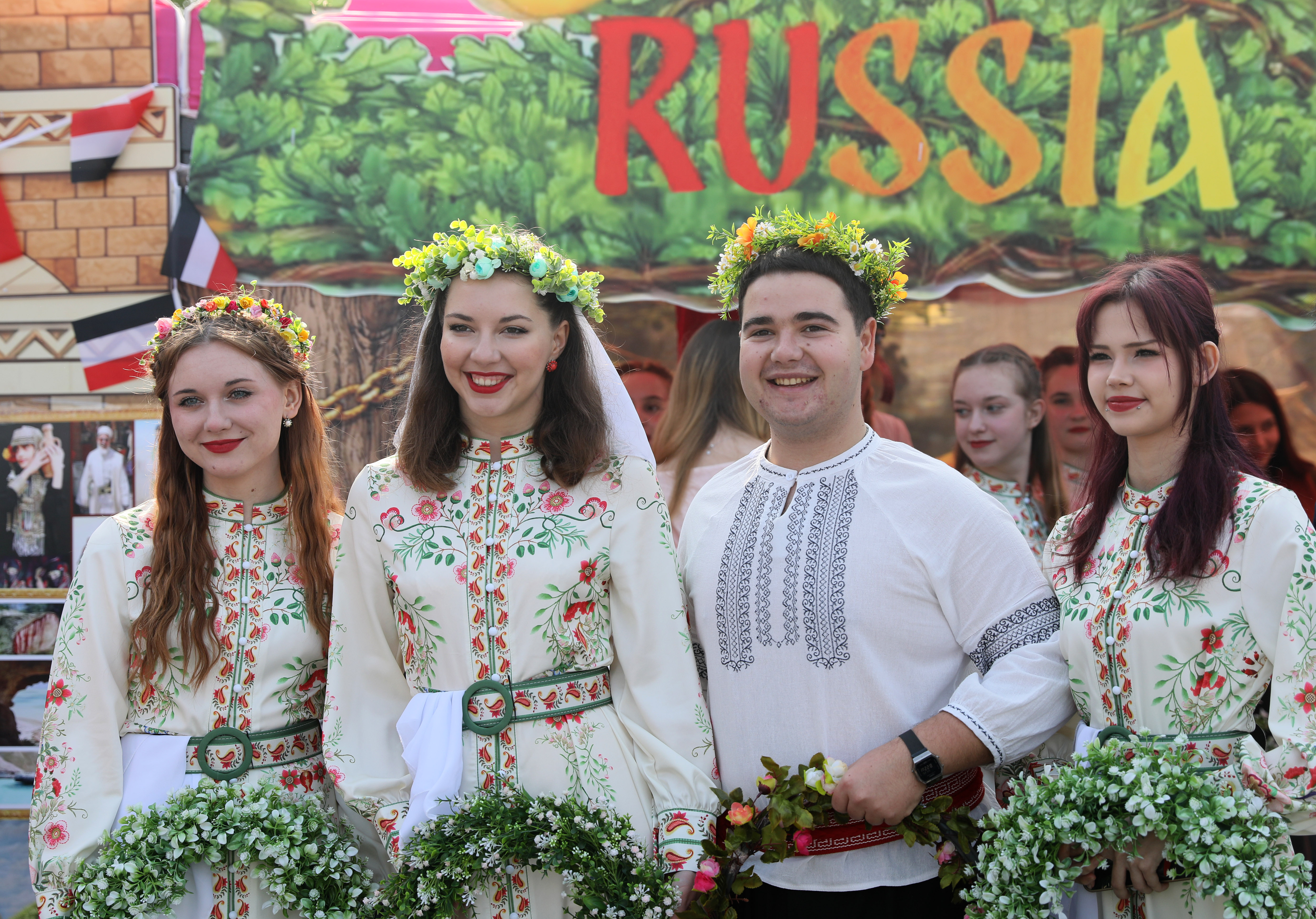 International students pose for photos at Jiangsu University's 16th International Culture Festival in Zhenjiang, east China's Jiangsu Province on April 25, 2026. /IC 