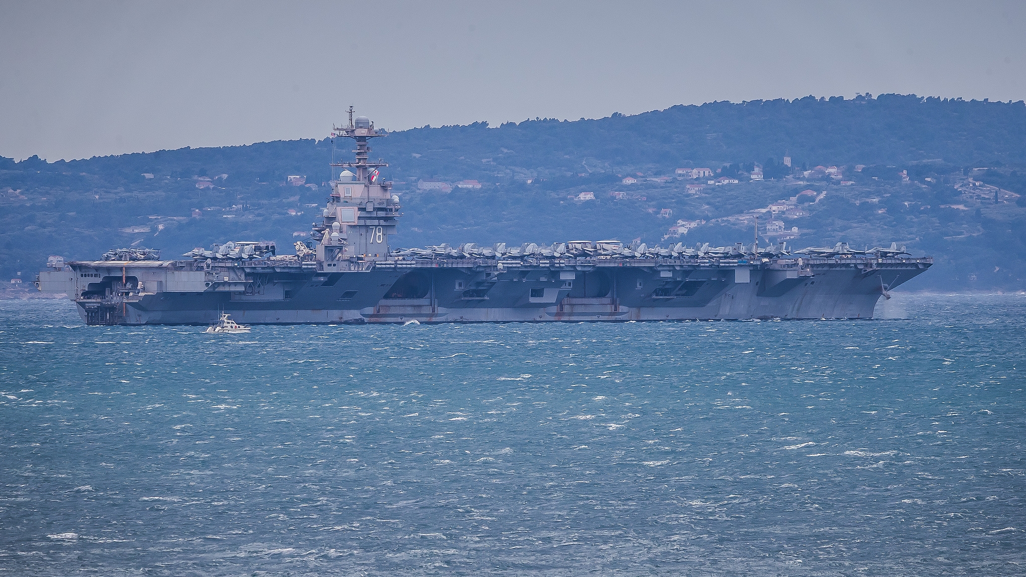 The United States Navy aircraft carrier USS Gerald R. Ford departs from Split, Croatia, April 2, 2026. /VCG