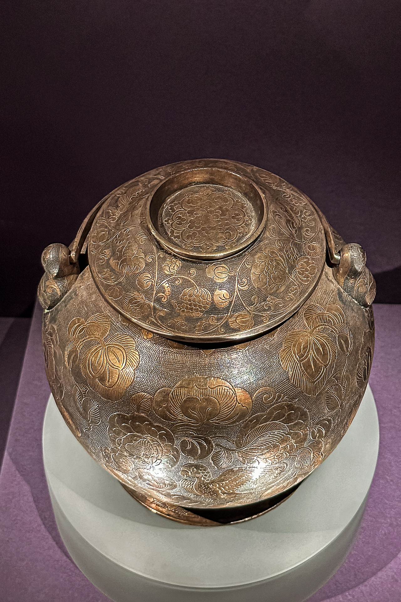Parrot, gold and elixir: The Tang Dynasty silver jar with loop handle