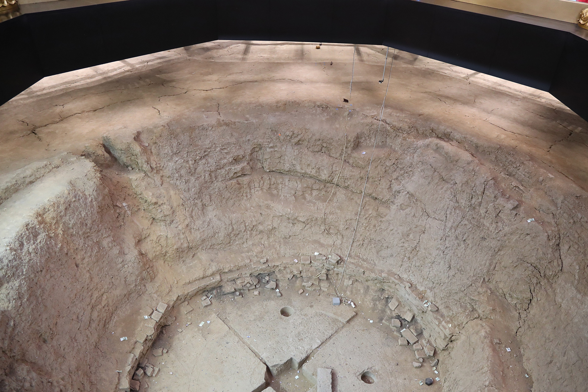 The site of the central pillar is seen at Mingtang in Luoyang, Henan Province. /CGTN