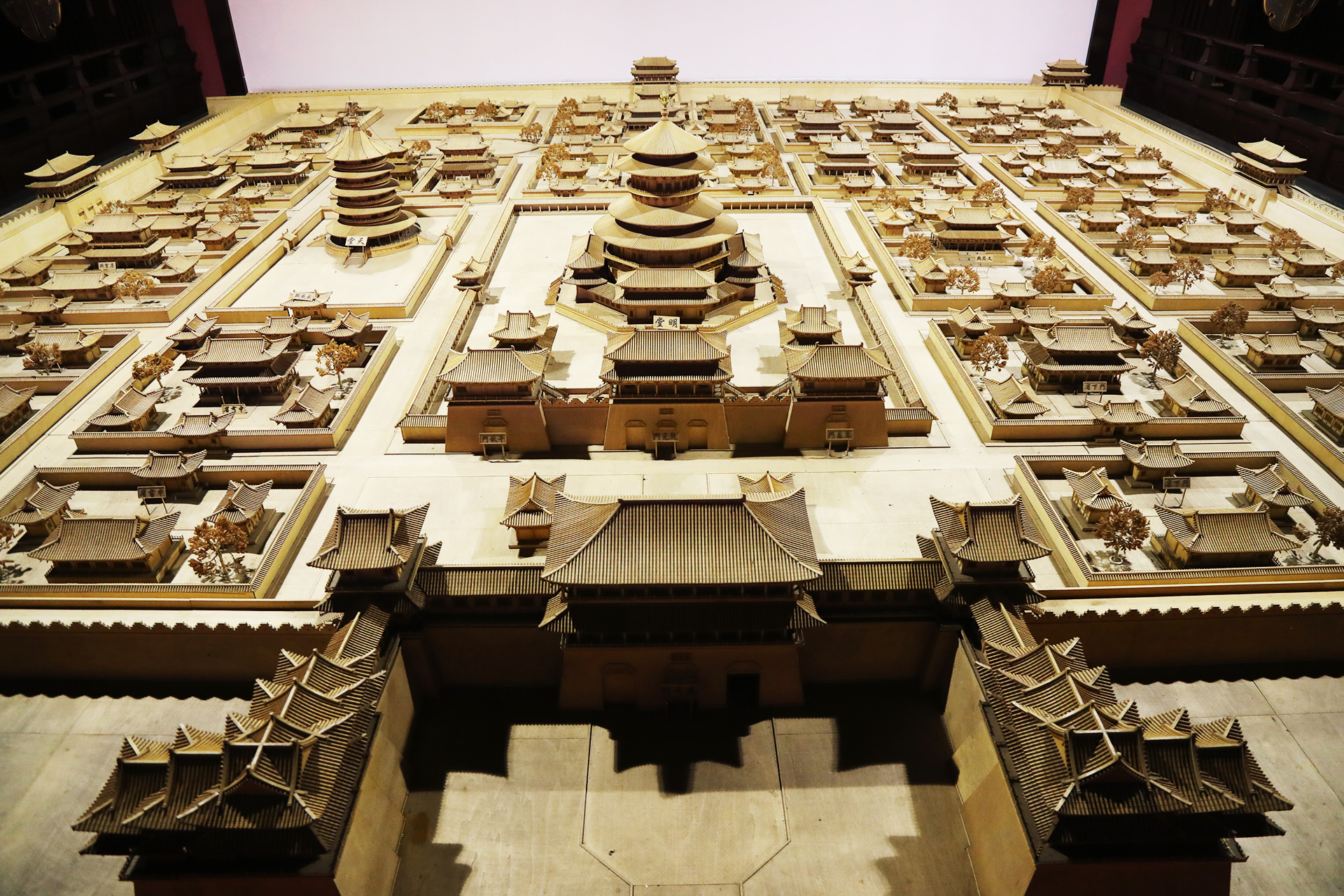 A model of Luoyang City during the Tang Dynasty is seen at Mingtang in Luoyang, Henan Province. /CGTN