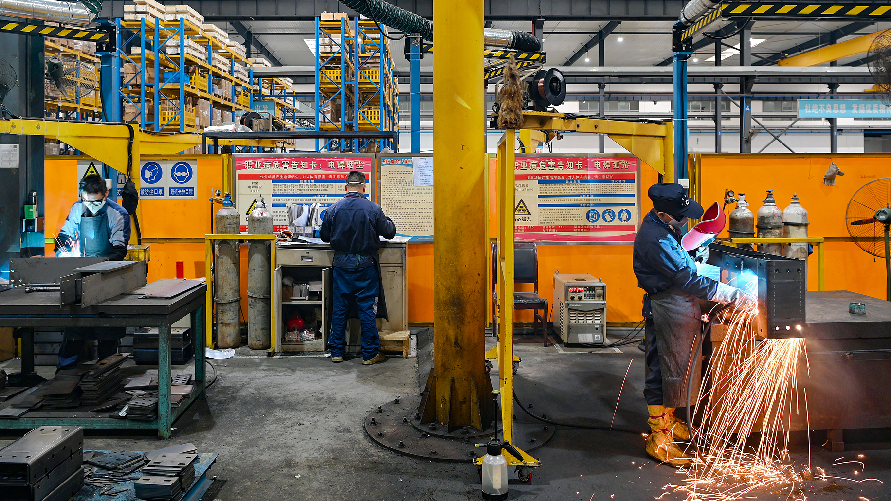A production workshop of an elevator company in Zunyi City, southwest China's Guizhou Province, April 29, 2026. /VCG