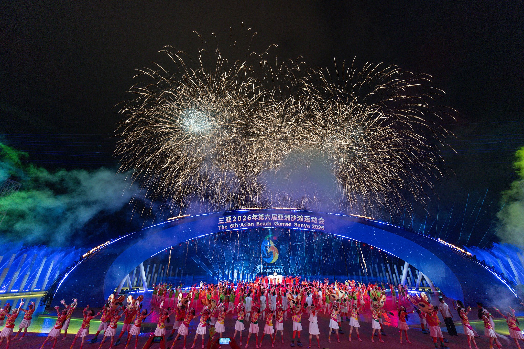 The closing ceremony of the sixth edition of the Asian Beach Games in Sanya, south China's Hainan Province, April 30, 2026. /VCG