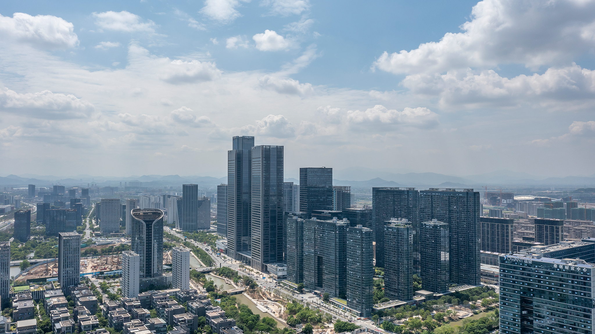 File photo of the Hangzhou Future Sci-Tech City CBD. /VCG