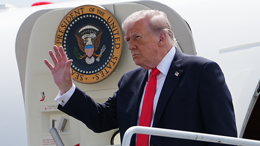 US President Donald Trump arrives on Air Force One at Ocala International Airport, Florida, May 1, 2026. /VCG