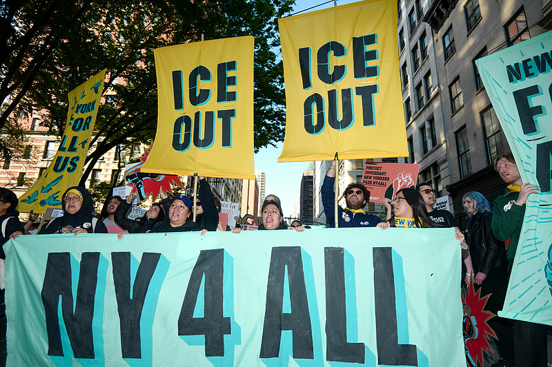 Thousands of New Yorkers march in New York City for May Day, May 1, 2026. /VCG