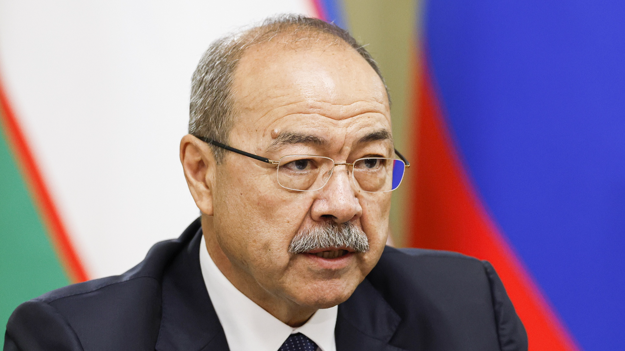 Uzbekistan's Prime Minister Abdulla Aripov attends the 6th meeting of the Joint Russian-Uzbek Prime Ministerial Commission in Moscow, Russia, April 13, 2026. /VCG