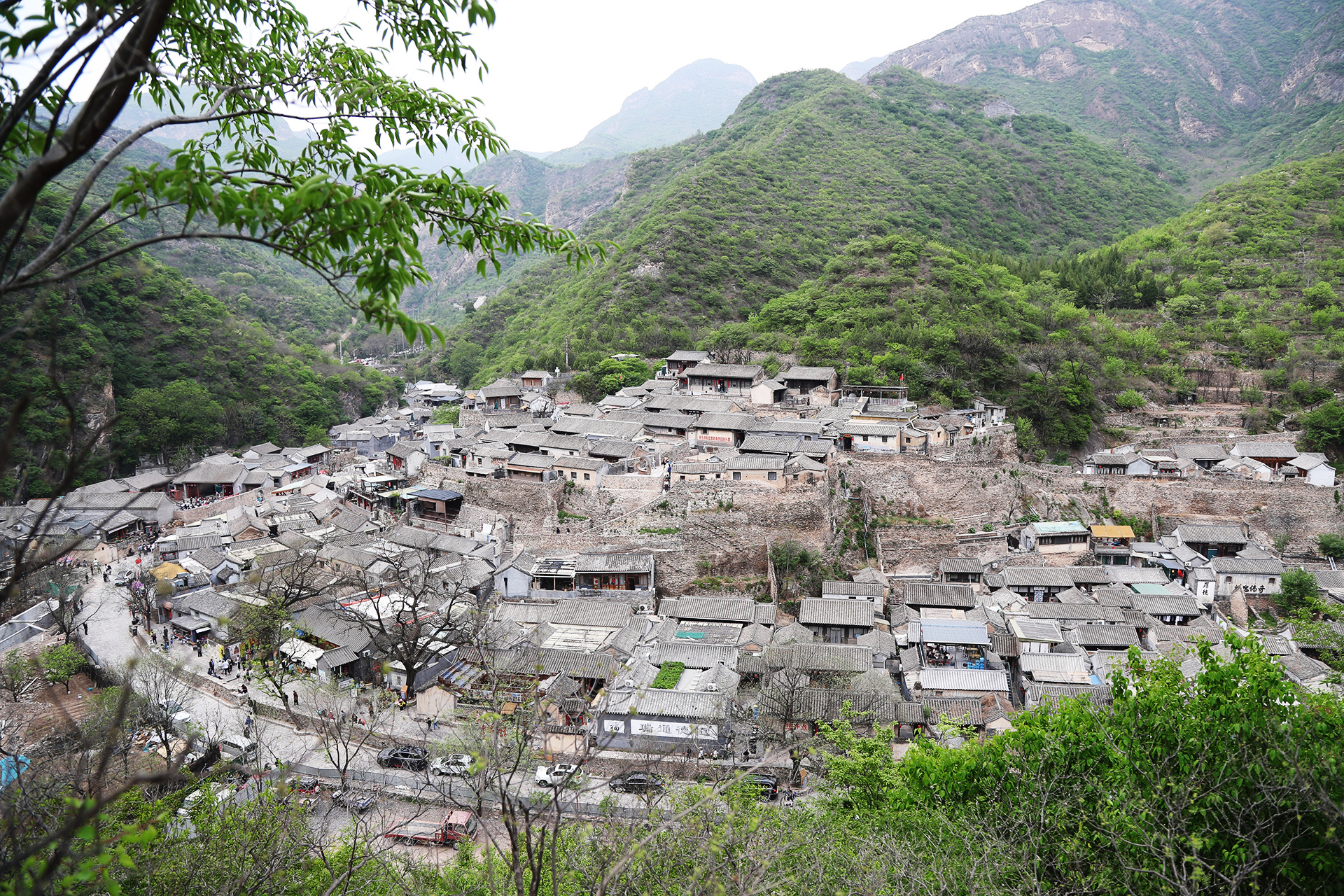 An aerial view of Cuandixia Village in Beijing's Mentougou District. /CGTN