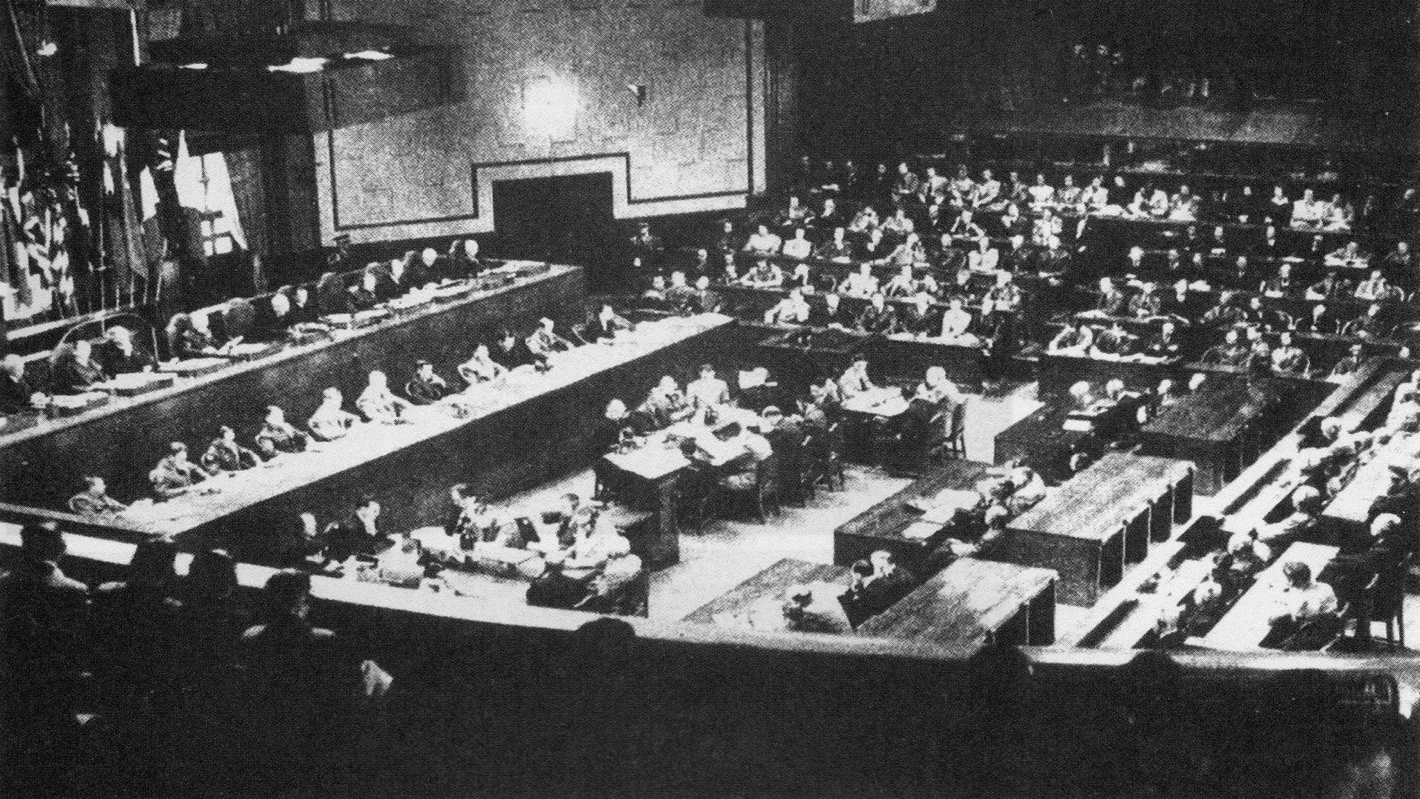 A scene at the opening of the Tokyo Trials of the International Military Tribunal for the Far East, in Tokyo, Japan, 1946. /CFP