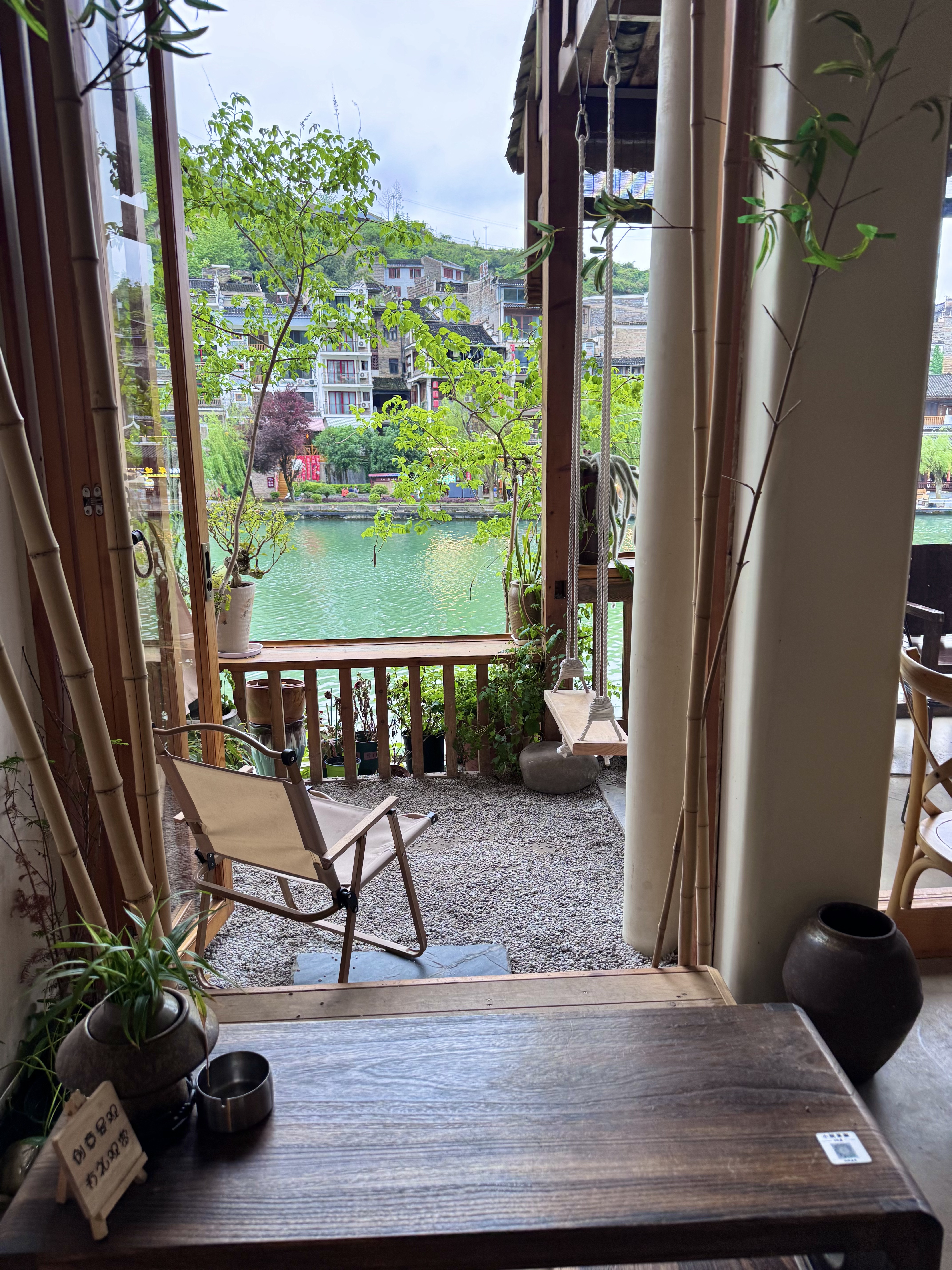 View seen from a homestay in Zhenyuan ancient town. /CGTN