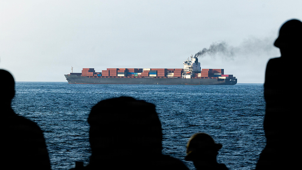 US forces patrol the Arabian Sea near M/V Touska after firing upon the Iranian-flagged vessel that the US accused of attempting to violate the US naval blockade of Iranian ports near the Strait of Hormuz, April 20, 2026. /VCG