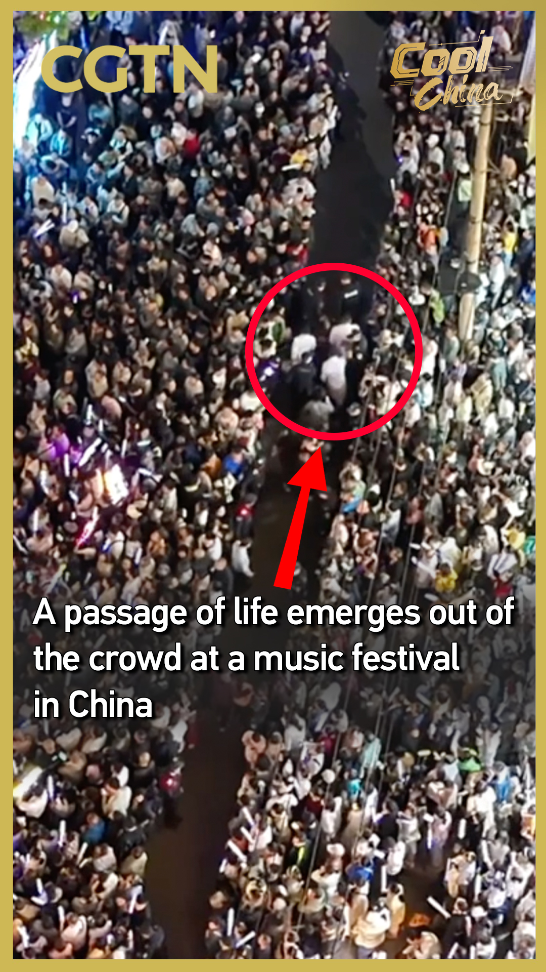 Passage of life emerges out of crowd at music festival in China