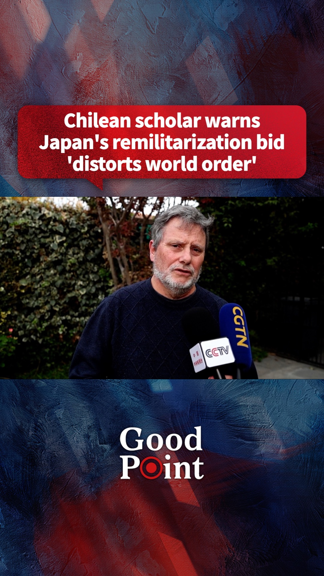 Scholar warns Japan's remilitarization bid 'distorts world order'