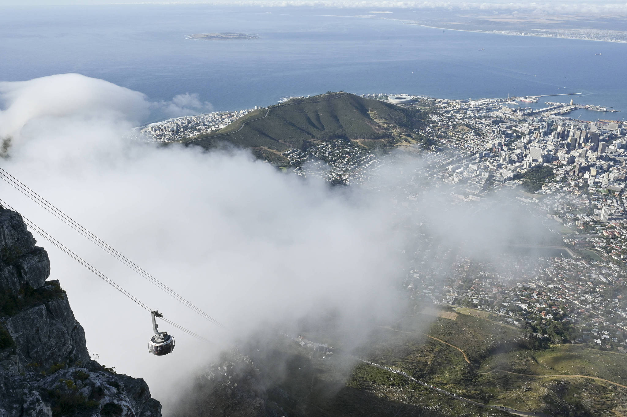 The city view from Table Mountain, Cape Town, South Africa. /VCG