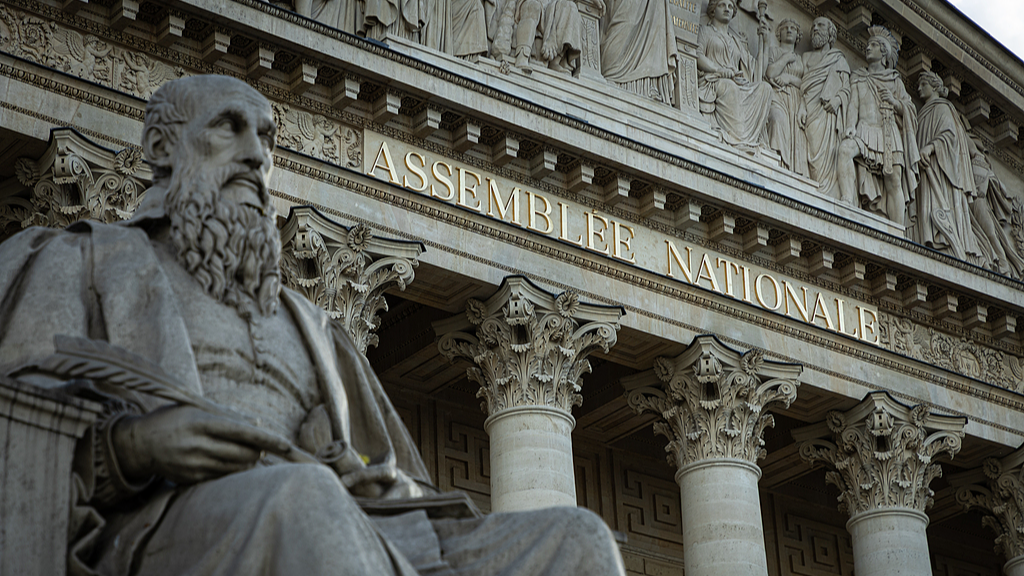 The facade of Palais Bourbon, the house of the French National Assembly, in Paris, France, April 16, 2026. /VCG