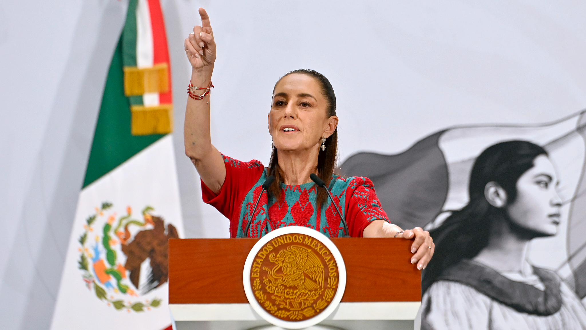 President of Mexico Claudia Sheinbaum speaks during the daily morning briefing at Palacio Nacional, Mexico City, Mexico, May 6, 2026. /VCG