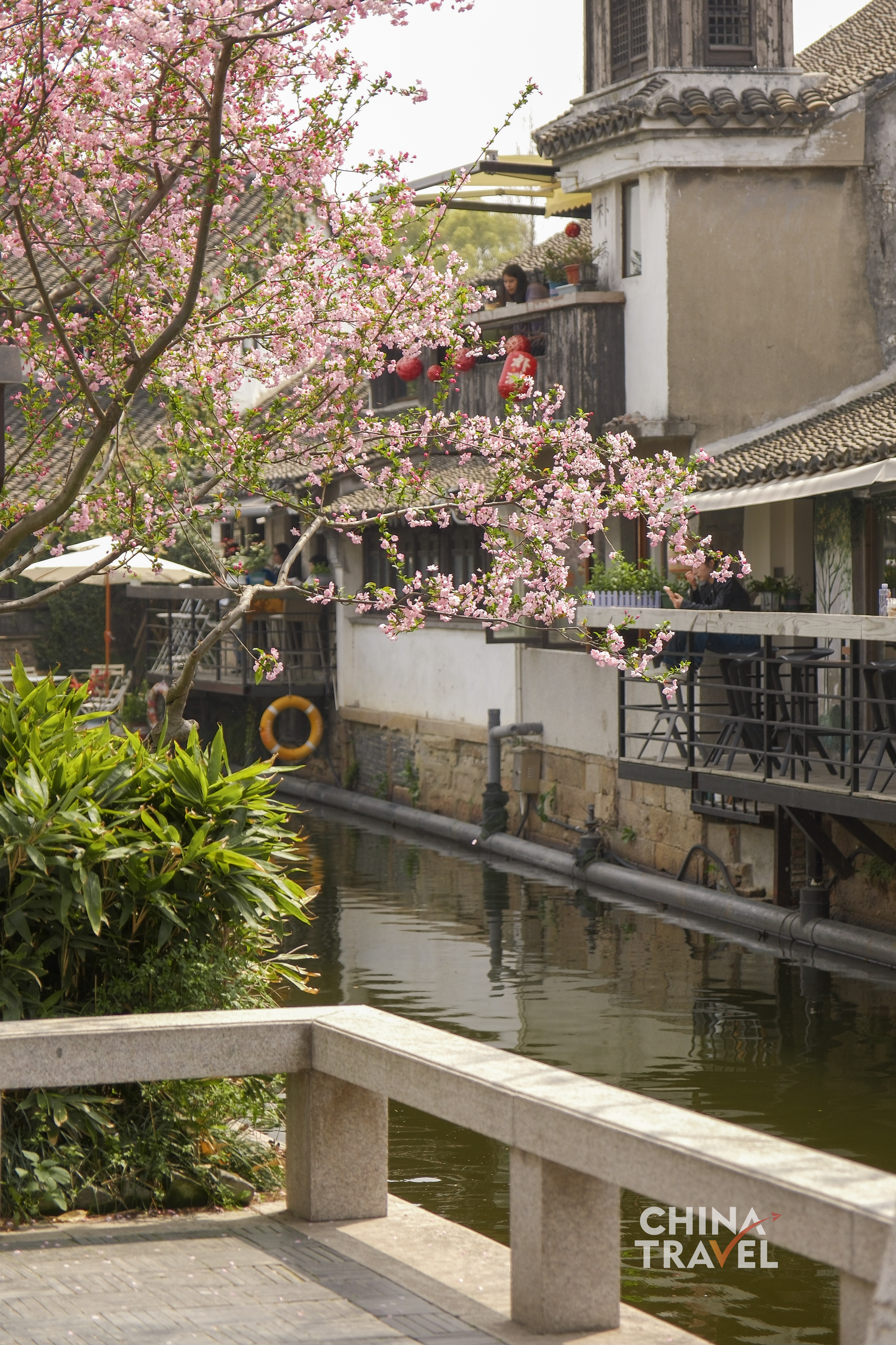 Spring has brought blossoms to Xiemaqiao, adding a gentle warmth to the water town. /CGTN