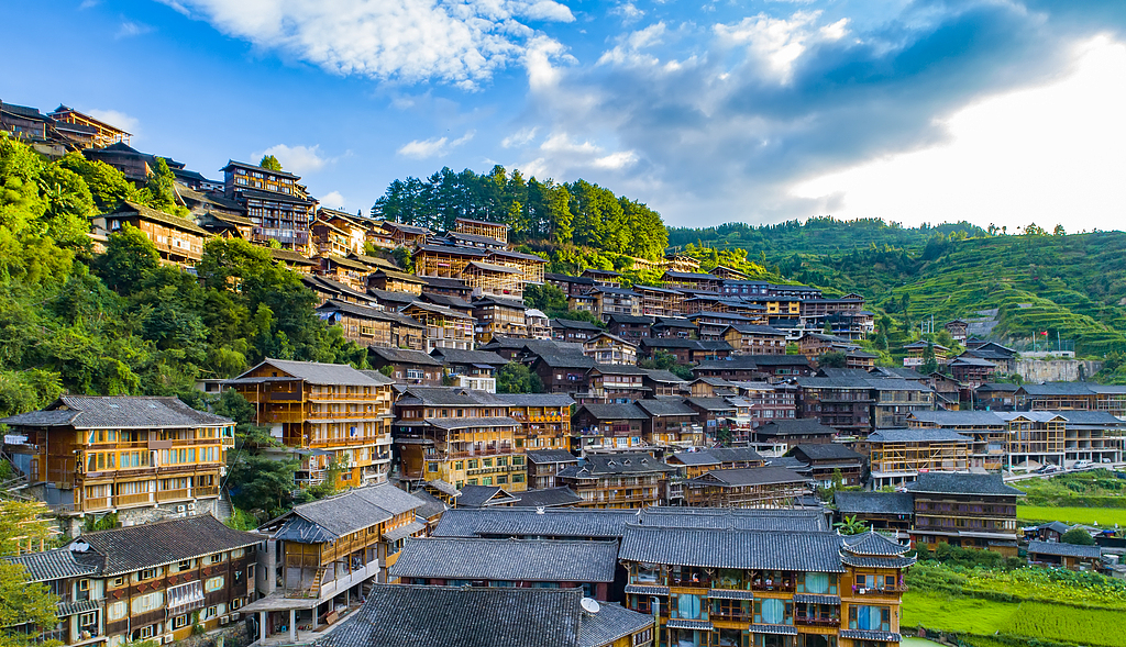 One-Thousand-Household Miao village of Xijiang. /VCG