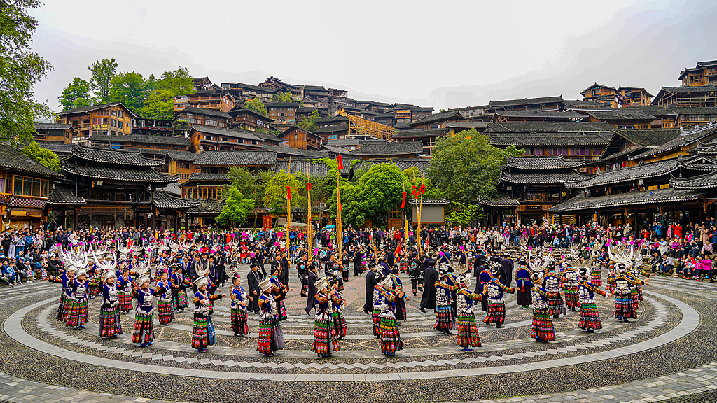 One-Thousand-Household Miao village of Xijiang. /VCG